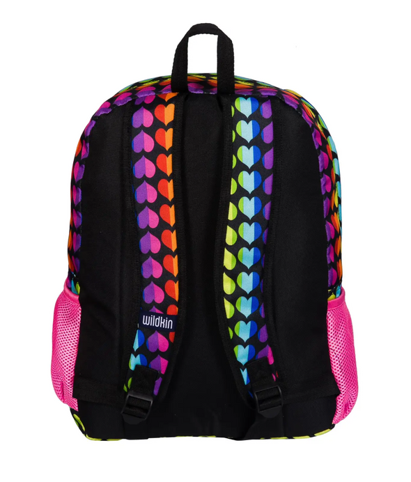 Rainbow Hearts Backpack - Black/Multi-Color