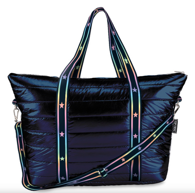 Navy Puffer Tote - Star Straps