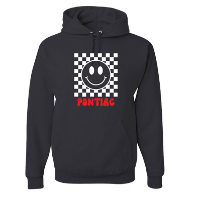 Checkerboard Happy Face Camp Hoodie