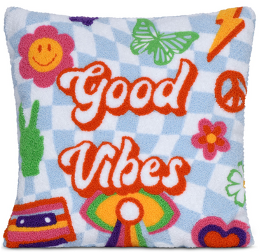 Good Vibes Chenille Pillow - Iscream