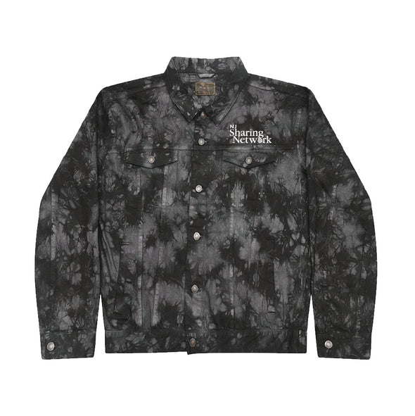 NJ Sharing Network - Tie Dyed Denim Jacket - Black Crinkle SS9050