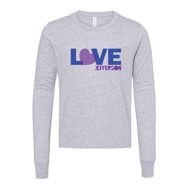 Jefferson - Bella Premium Cotton Long Sleeve T Shirt - Heather Grey