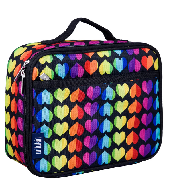 Rainbow Hearts Backpack - Black/Multi-Color