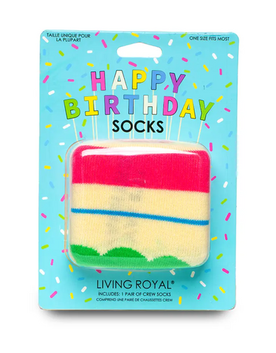 Happy Birthday Cake 3D Socks