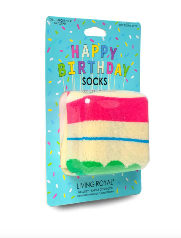 Happy Birthday Cake 3D Socks