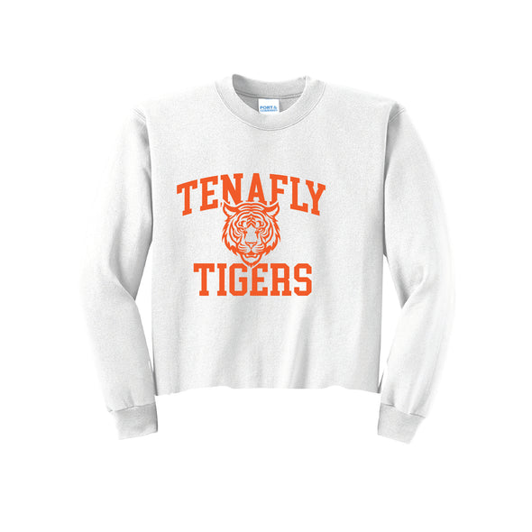 Smith - Classic Crewneck Sweatshirt w/ Raw Edge Bottom - White