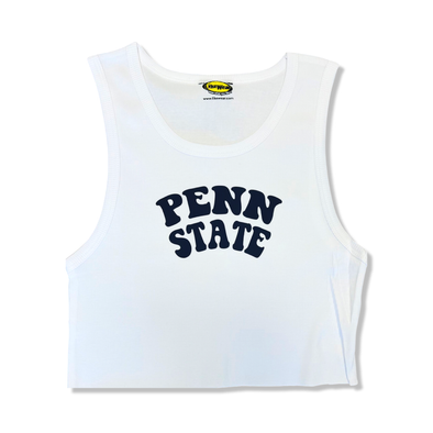College Ribbed Cropped Tank