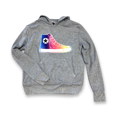 Firehouse Rainbow Converse Pullover Pocket Hoodie - Heather Grey