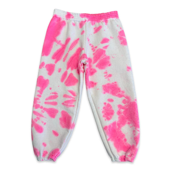 Tie-Dye Sweatpants - Neon Pink
