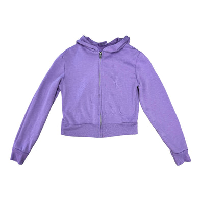 Firehouse Cropped Zip Sweatshirt - Bright Purple