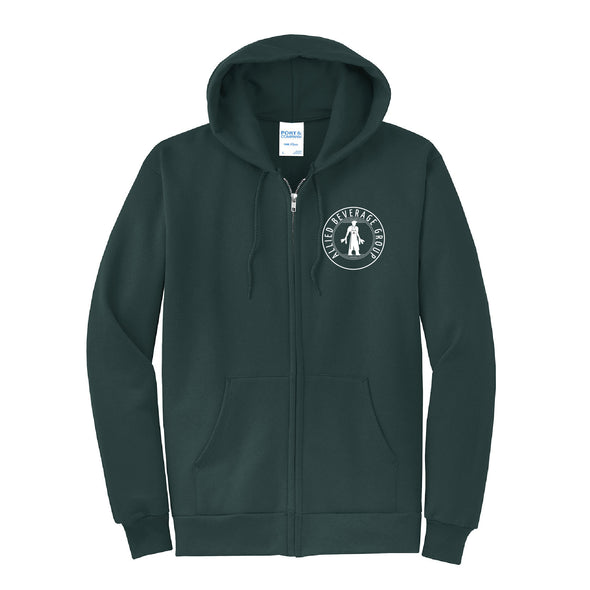 Allied Beverage - Classic Zip Hoodie - Forest Green