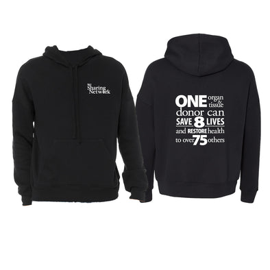 NJ Sharing Network - Classic Black Fleece Hoodie - 18500