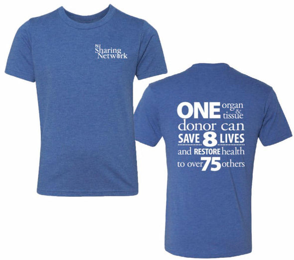 NJ Sharing Network Tri-Blend T-Shirt - Blue Heather