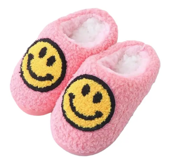 Happy Face Slippers - Toddler/Little Kids - Pink