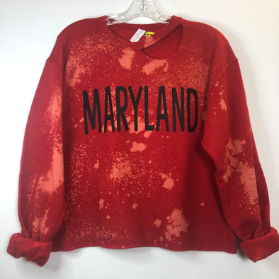 TALL College Acid Washed Crew Sweatshirt