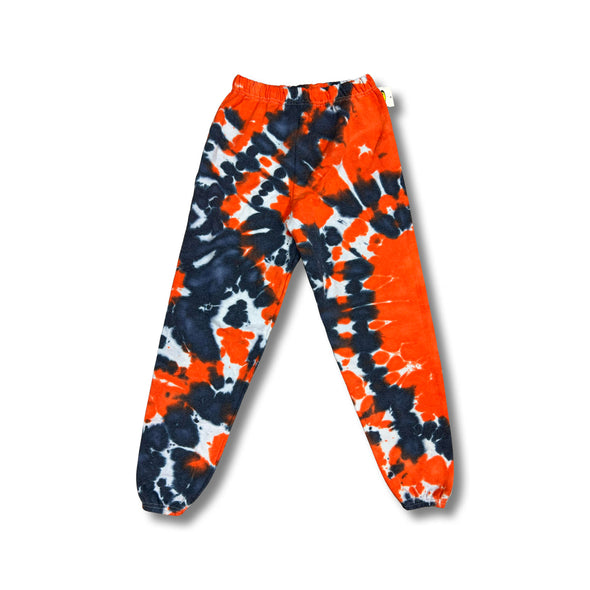 College Tie-Dye Sweatpants - Blue/Orange