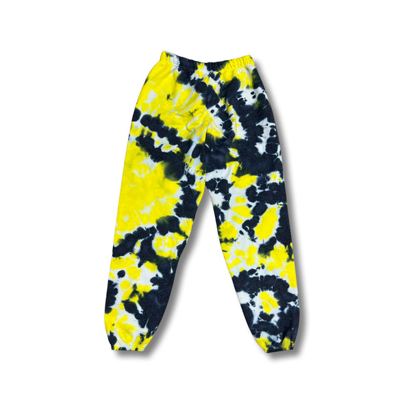 College Tie-Dye Sweatpants - Navy/Yellow