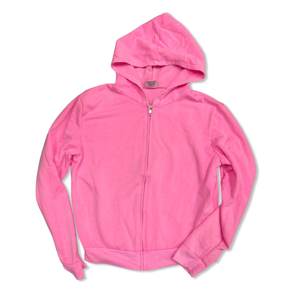 Neon Pink Full Length Zip Sweatshirt - Firehouse