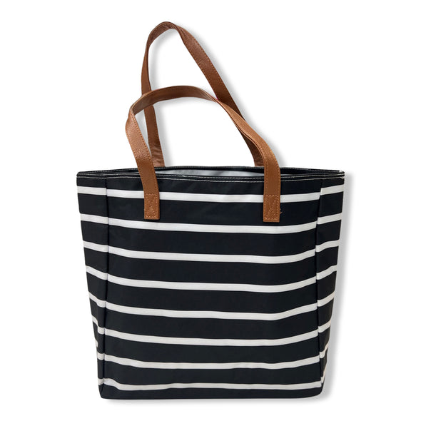 Striped Tote - Black/White